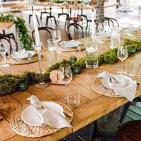 Sous-Assiettes en Jonc de Mer Nappes de Table Tissées pour Mariage, Dessous de Verre en Jacinthe d'Eau, Tapis de Table Rond pour Cuisine