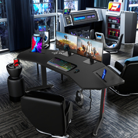 Usine en gros de haute qualité grand bureau de jeu pour Pc 180cm E Sports nouveau noir rvb Led personnalisé ordinateur Table de jeu bureau