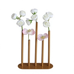 Top selling Minimalist Stainless steel Tabletop <b>Vases</b> Gold Finish Decorative for home & office wedding centerpiece decoration - Product Image 2