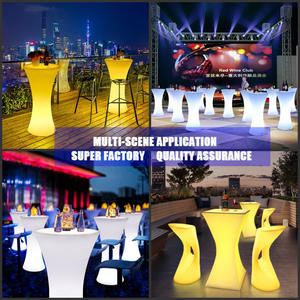 Table haute LED sans fil avec télécommande, étanche et lumineuse, idéale pour les bars de nuit et les fêtes en extérieur - Product Image 4