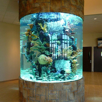 Durchsichtige Aquarien, Fischtanks aus Glas und Acryl, große Zylinder aus Acryl, Herstellung