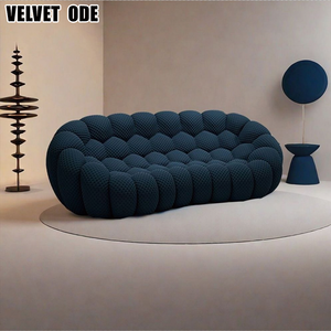Divano Bubble in Stile Designer Italiano Moderno, Tessuto Bouclé Premium, Rivestimento Sfoderabile, per Appartamenti e <span class=keywords><strong>Arredamento</strong></span> Interno - Product Image 5