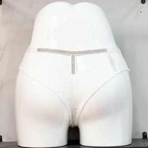 Internet Celebrity New Sexy Women's Underwear Low Waist <b>Elastic</b> <b>Lace</b> Embroidery Hot Drilling Hollow Underwear Triangle Pants - Product Image 3