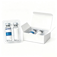 Boîte en papier cosmétique personnalisée, écologique, recyclable, portable, avec revêtement de lamination, pour flacons de peptides de 2 ml, 3 ml, 5 ml, 10 ml (lot de 2)