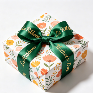 Boîte cadeau portable en ruban de satin fini brillant, nœud fait main, logo personnalisé, pour bouquet, décoration quotidienne, emballage floral - Product Image 6