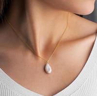 Mode naturel baroque perle eau douce culture riz perle pendentif à breloque starter bijoux