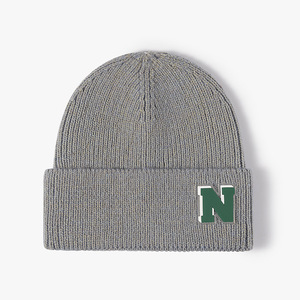 Otoño Invierno adulto cálido Multi Color sólido acrílico personalizado Unisex acrílico puños liso gorro de punto - Product Image 2