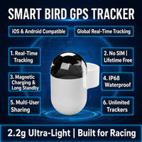 Traceur GPS 2026 Pro 2.2g Ultra-léger en ABS haute tension pour pigeons de course d'élite, dispositif de suivi en temps réel