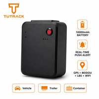 Traceur GPS magnétique sans fil 10000 mAh à longue autonomie avec alertes push en temps réel, GPS BeiDou LBS WiFi quadruple pour véhicules, remorques et conteneurs