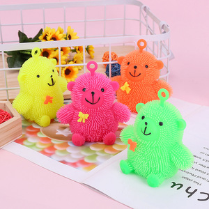 2025 Cartoon <b>Cute</b> Elastic Light-emitting Toys Queen <b>Cute</b> <b>Bear</b> LED Flash Vent Ball Factory Direct Selling Extrusion Toys - Product Image 5