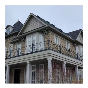 Nhà Máy Tùy Chỉnh Rèn Sắt Ban Công Lan Can Thiết Kế Kim Loại Cầu Thang Lan Can Lục Bình - Product Image 2