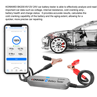 KONNWEI BK200 Monitor de Batería de 12V, Analizador de Tipo de Corriente, Probador de Arranque de Carga para Coches, Camiones, Motocicletas, ATV