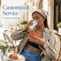 Accessoires personnalisés : foulards, bandanas, accessoires pour cheveux en dentelle, mousseline et satin, châles de luxe, décorations de sacs, avec matériaux et tailles sur mesure