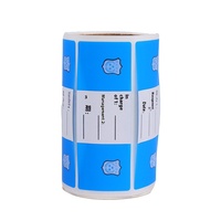 Autocollant thermique PVC personnalisé à triple protection avec impression bancaire jetable, traitement anti-contrefaçon, papier d'étiquette