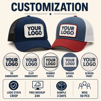 Casquette de camionneur personnalisée, 2 couleurs, dos en maille, logo brodé, visière incurvée, casquette de baseball réglable, vente en gros, OEM, faible MOQ