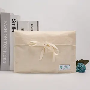 Alta qualidade Soft Custom Cotton Envelope Embalagem Dust Bag Twill Canvas Linho Envelope Bolsa com Flap