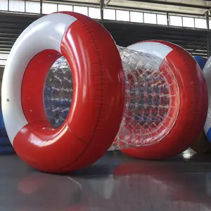 Rolo inflável para barril de água flutuante, jogo de verão, bola inflável para caminhar na água, bolha de rolo
