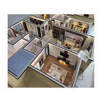 Maqueta de Diseño de Interiores Moderno Personalizada de Alta Gama, Maqueta a Escala de Paisaje en Miniatura