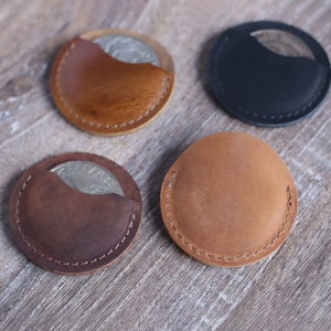 Porte-monnaie rétro en cuir véritable, <span class=keywords><strong>mini</strong></span> pochette pour pièces de monnaie, étui simple pour pièces de monnaie - Product Image 3