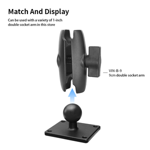 VINmounts support tête sphérique 1 pouce, base carrée38×50.8mm avec trous pour montage dispositif aluminium VIN-B-026 - Product Image 4