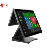 SysePOS 15 дюймов сенсорный экран POS терминал двойной экран денежной жесткости биллинг машина для розничной торговли Ресторан