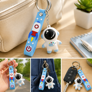 Porte-clés personnalisé en PVC souple 3D, porte-clés en caoutchouc silicone avec logo pour cadeaux promotionnels, breloques pour sacs d'enfants, imperméable, durable, marque Gaea - Product Image 3