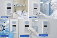 Dispositif de communication avec écran d'affichage en boîtier plastique pour interphone de salle blanche sans poussière pour hôpitaux et laboratoires médicaux