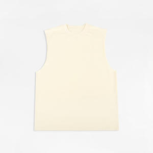 Graphic <b>Tank</b> <b>Top</b> <b>for</b> <b>Men</b> 100% Cotton Washed Casual Vest Breathable Solid Print T-Shirt 300g Sport - Product Image 5