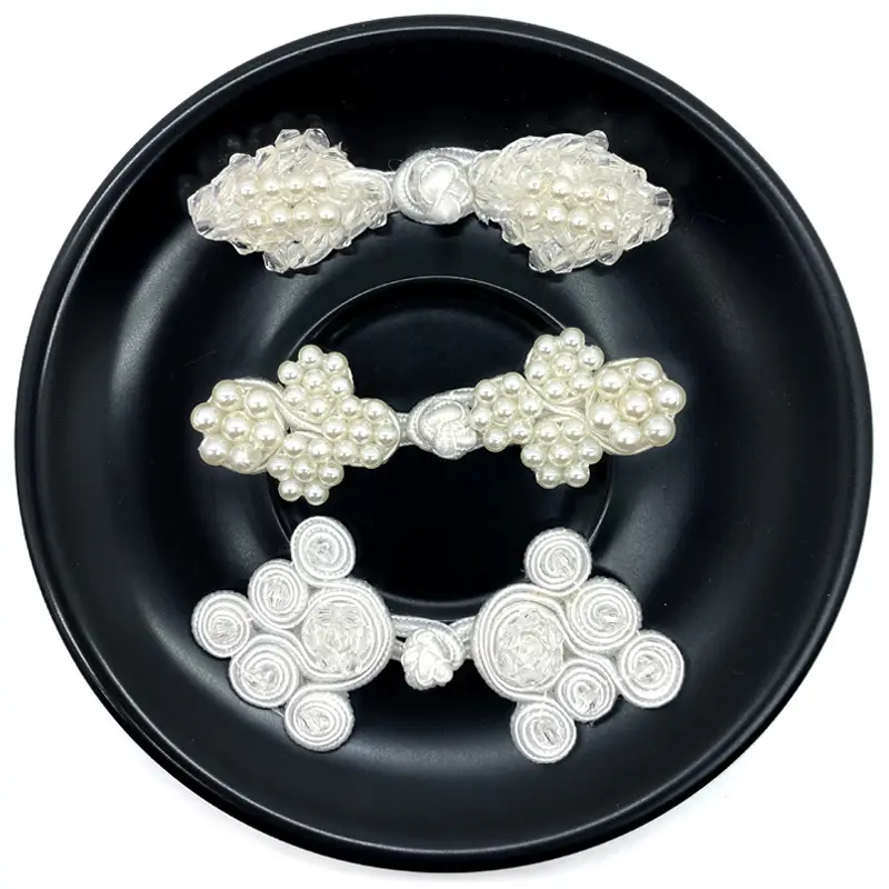 ZSY bottone Cheongsam di perle di perline fatto a mano personalizzato bottone di rana Vintage in stile etnico per accessori Hanfu per abiti Tang cinesi