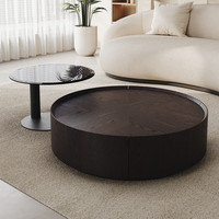 Table basse en noyer durable de style Wabi-sabi minimaliste italien, ensemble de rangement moderne et simple pour petit appartement et salon