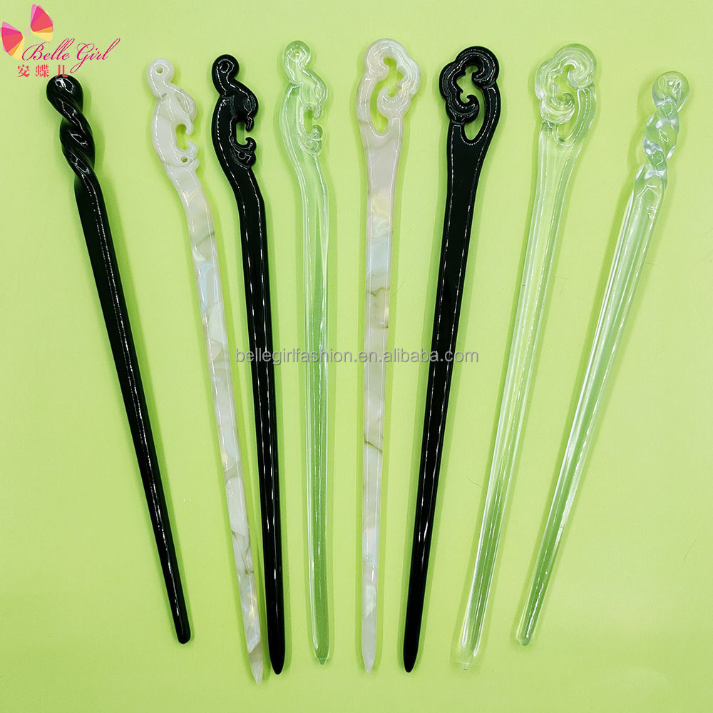 Новый японский дизайн 2022, Лидер продаж, пользовательские аксессуары для волос BELLEGIRL, простые черные шпильки для волос с уксусной кислотой для женщин и девочек, вилки