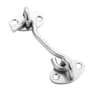 Verrou de fenêtre avec interrupteur de sécurité, crochet de fenêtre de cabine, loquet de porte silencieux avec vis, en acier inoxydable noir - Product Image 5