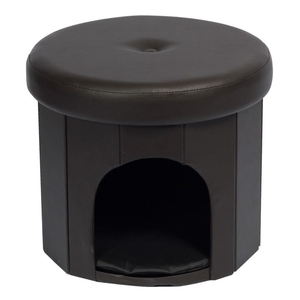 Bailey personalizado fábrica de mejor calidad venta al por Mayor moderno de pvc puro cuero plegable para mascotas casa Otomano - Product Image 6