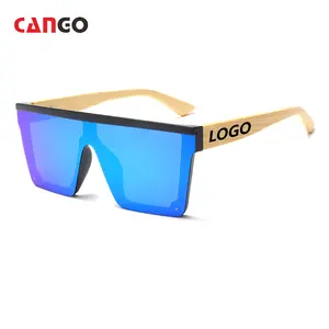 Cango benzersiz lüks güneş gözlüğü erkekler Uv400 ahşap özel güneş gözlükleri Logo gözlük üreticileri siyah erkek güneş gözlüğü