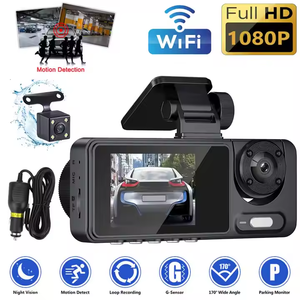 Cámara DVR para Auto de 3 Canales, HD 1080P, WiFi, Grabación en Bucle, Tacógrafo, Cámara para Tablero, Visión Nocturna, Grabadora de Conducción - Product Image 2