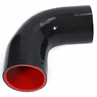 Kit de Tuberías de Intercooler de Aluminio Universal para Automóvil, 12 Piezas, 2.5 Pulgadas, DIY, Negro/Rojo
