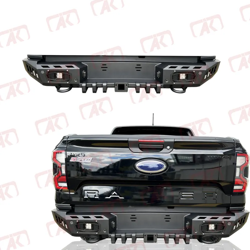 Aksesori Eksterior Mobil Kustom Bumper Belakang Baja Bumper Bar Belakang untuk Ford Ranger Next Gen T9 2022 2023