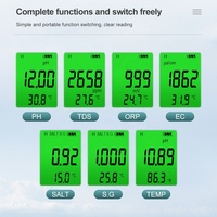 Stylo d'affichage LCD numérique de Type testeur de qualité de l'eau, analyseur numérique de température de S.G, salinité ORP EC TDS PH mètre pour Aquariums, 7 en 1