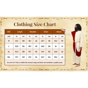 Costume de Jésus SINSEN pour adulte, 3 pièces, robe religieuse avec écharpe rouge et ceinture en corde pour Halloween, Pâques, déguisement - Product Image 6