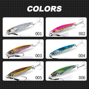 Vente en gros de leurres de pêche en métal lumineux de 7g, 10g, 15g, 20g, 25g, 30g, 40g, 60g, 80g, leurres de pêche en plomb lumineux avec hameçons doubles - Product Image 5