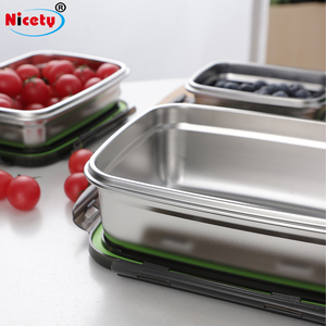 กล่องข้า<span class=keywords><strong>ว</strong></span>สแตนเลส 304 ขนาด 1800 มล. แบบขายส่ง ใช้ซ้ำได้ ฝาปิดกันรั่วพร้อมฝา <span class=keywords><strong>PP</strong></span> - Product Image 6