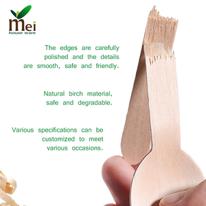 Chất lượng cao spork vòng hình dạng nhỏ thìa gỗ Kem thìa gỗ - Product Image 6