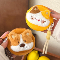 Sac à écouteurs en forme de chiot, cordon de suspension, pendentif décoratif pour sac à dos de fille, mini sac portefeuille portable