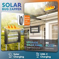 Matamosquitos Solar PhatroyYee para Exteriores, 4500V, Impermeable, Recargable, Inalámbrico, para Patio, Hogar y Jardín