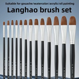 Vente en gros de <span class=keywords><strong>pinceaux</strong></span> de <span class=keywords><strong>peinture</strong></span> d'artiste en poils de belette avec manche noir <span class=keywords><strong>pinceaux</strong></span> d'aquarelle pour la <span class=keywords><strong>peinture</strong></span> d'art - Product Image 2