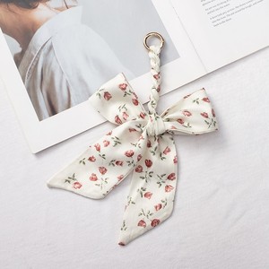Breloque de sac tendance en soie avec nœud, porte-clés, accessoires de sac, cadeau pour femme - Product Image 6