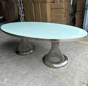 <strong>Mesas</strong> Para Eventos Luxury Oval Glass Wedding Dining <strong>Table</strong> - Product Image 1