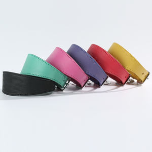 Collar de Perro de Cuero Genuino de Lujo al por Mayor, Cierre de Hebilla <span class=keywords><strong>Extra</strong></span> Ancho y Afilado, para Todas las Temporadas, Galgo, Whippet - Product Image 1