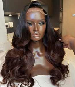 Волнистый парик 13x4 13x6, темно-коричневый - Product Image 2