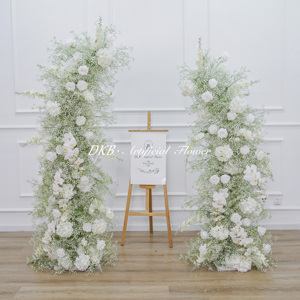 DKB Popular artificial bebé aliento flor tela Fondo flor arco para boda telón de fondo Decoración - Product Image 1